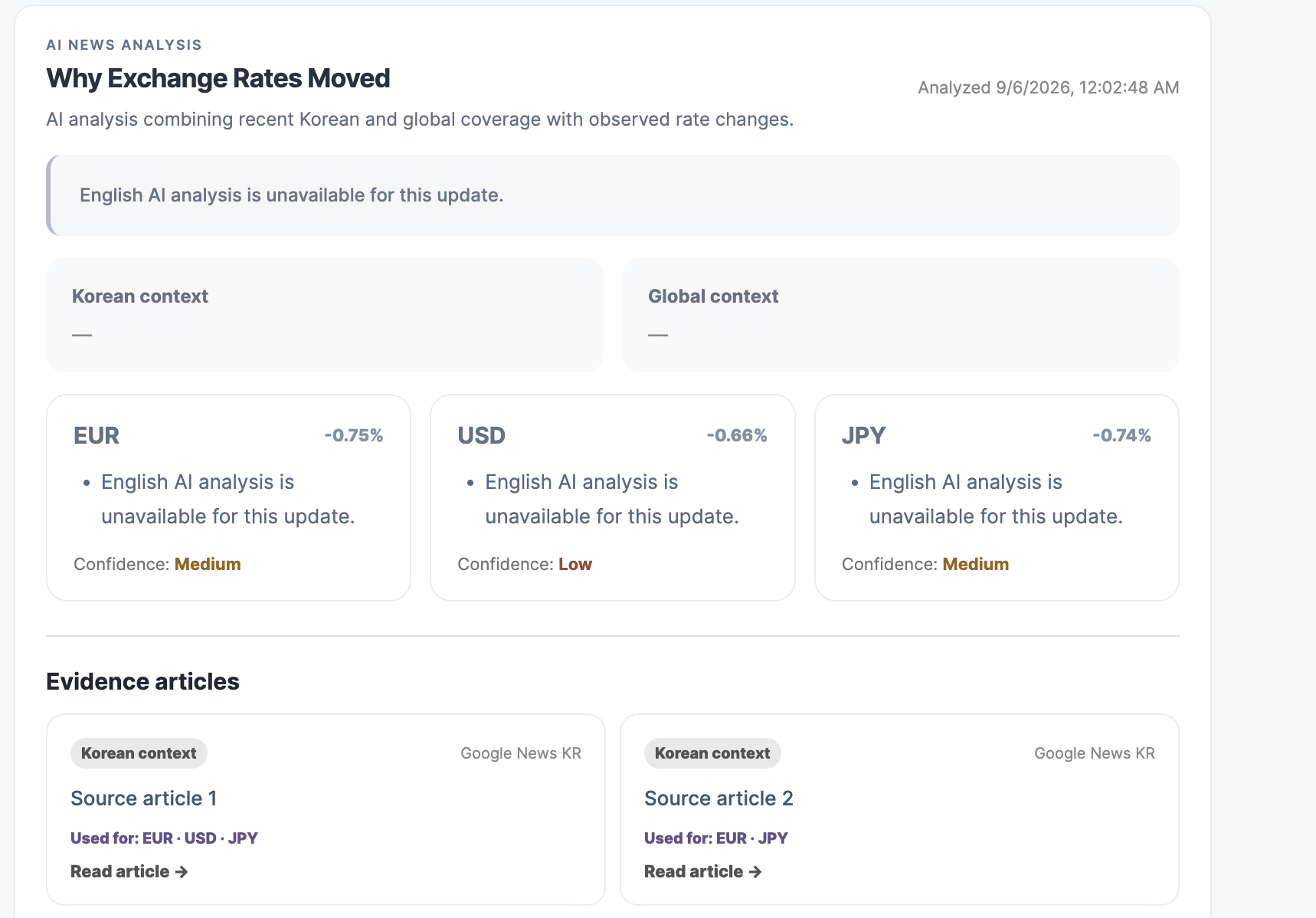 Exchange-rate monitoring and news summary implementation plan
